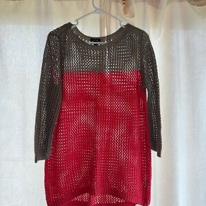 Apt. 9 Pink and Brown Knit Top